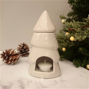 Ceramic Tree Wax Melter / Oil Burner 16cm - Grey