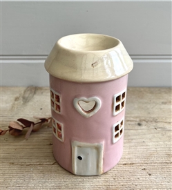 DUE JULY Pottery House Wax Burner 13cm - Pink