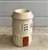 DUE JULY Pottery House Wax Burner 13cm - Cream