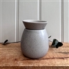 Spa Collection Stoneware Wax Burner with Removeable Dish - Grey
