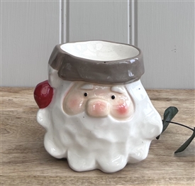 Festive Friends Ceramic Wax Burner 14cm - Bearded Santa