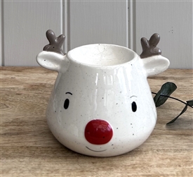 Festive Friends Ceramic Wax Burner 13cm - Rudolph Reindeer