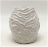 Organic Ribbed Ceramic Oil Burner / Wax Melter 12cm