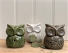 3asst Owl Ceramic Oil Burner / Wax Melter 10cm SOLD IN 12's