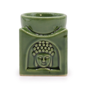 Ceramic Buddha Wax/Oil Warmer - Dark Jade