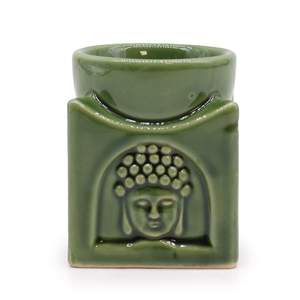 Ceramic Buddha Wax/Oil Warmer - Dark Jade