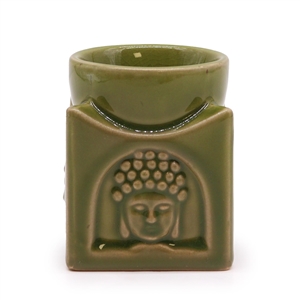 Ceramic Buddha Wax/Oil Warmer - Light Jade