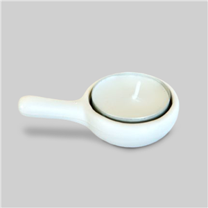 White Ceramic Tealight Spoonk