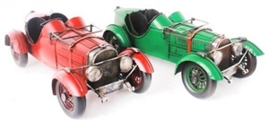 2asst Vintage Racing Car   33cm