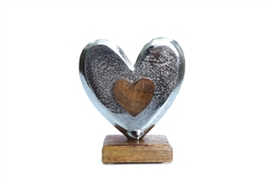 Metal Heart On Stand 15cm