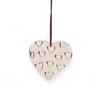 Hanging Metal Heart Ornament 10x10cm