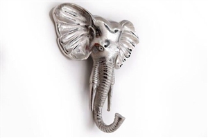 Silver Elephant Decoration Coat Hook 25cm
