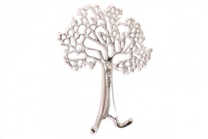 Silver Tree Of Life Double Coat Hook 27cm