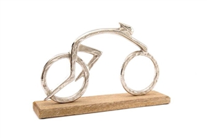 Silver Cyclist Ornament 31cm