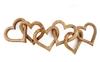 DUE JUNE Large Wooden Linked Hearts Chain 50cm