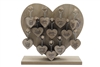 4asst Heart Shaped Keyring -    5cm SOLD IN 40's