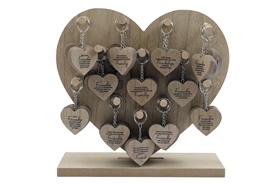 4asst Heart Shaped Keyring -    5cm SOLD IN 40's