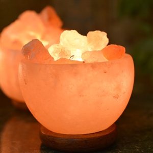 Himalayan Salt Lamp Bowl with LED lights