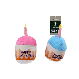 2asst Birthday Cake Pet Toy 20cm