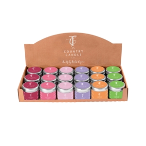 Collection 2 Pink Polka Dot Selection Tin Candles CDU x18 (with free display box)