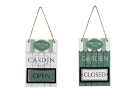 2asst Flower Shop Open/Closed Sign 18cm
