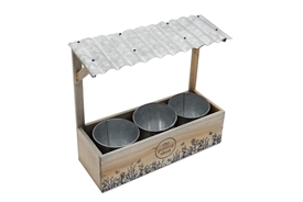 Set Of 3 Planters In Stall 33cm
