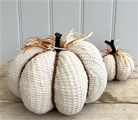 DUE EARLY AUGUST Supersize Knitted Pumpkin Decoration 30cm