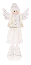 Standing White Glitter Angel 36cm