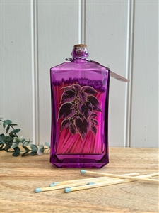 Matches In Coloured Bottle - Purple Plant