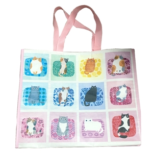 Planet Cat Reusable Shopping Bag 40cm SOLD IN 10's