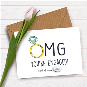 Card With Magic Growing Bean ï¿½ Engaged