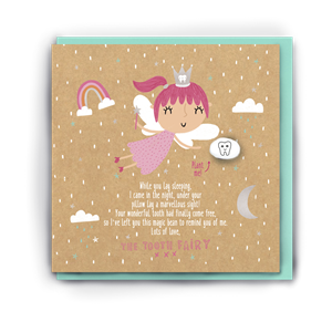 Card With Magic Growing Bean ï¿½ Tooth Fairy Girl