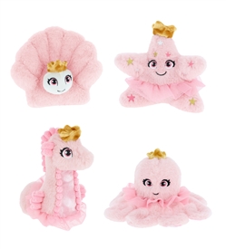 4asst Keeleco Plush - Pink Sealife 14cm