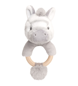 Zebra Ring Rattle 14cm - Made From 100% Recycled Plastic