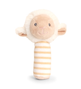 Lamb Cuddle Stick Rattle 14cm - Made From 100% Recycled Plastic