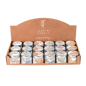 Sentiments Selection Tin Candles CDU x18 (with free display box)