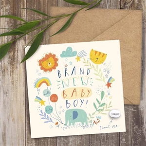 Card With Magic Growing Bean ï¿½ Baby Boy