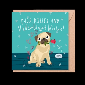 Card With Magic Growing Bean - Pugs And Kisses