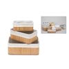 Set Of 3 Home Spa Bamboo Storage Baskets 30cm