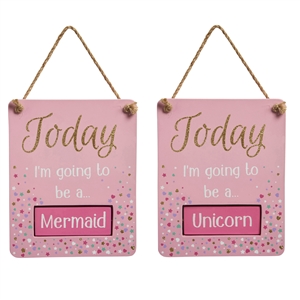 Today I'm Mermaid Unicorn Rotating Sign