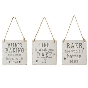 Ceramic Baking Sign 3 Assorted 9cm