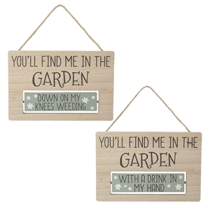 Find Me In Garden Rotating Sign 13cm