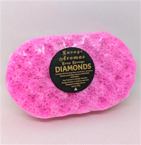 Fragranced Soap Sponge Exfoliator 140g - Diamonds