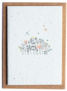 Plantable Wildflower Seed Card - Pastel Flowers