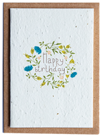 Plantable Wildflower Seed Card - Birthday Wreath