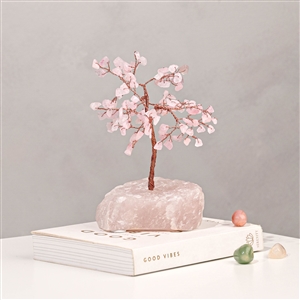 Gemstone Tree - Love Rose Quartz 18.9cm