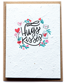 Plantable Wildflower Seed Card - Hugs and Kisses