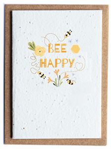 Plantable Wildflower Seed Card - Be Happy