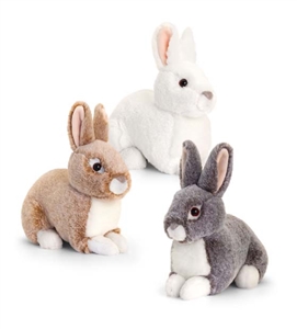 Plush Sitting Rabbit 3 Assorted