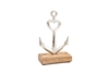 Silver Heart Anchor Ornament 17cm